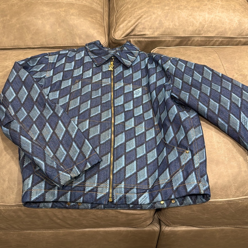 Louis Vuitton denim jacket size 48 new with tags fully lined inside. Sold out